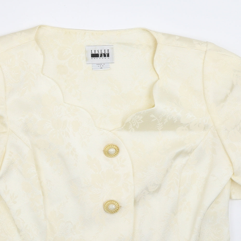 Leslie Fay Womens Ivory   Jacket Blazer Size 10