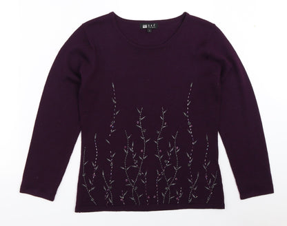 Womens UK Size S Sky Designs Purple Pullover Jumper