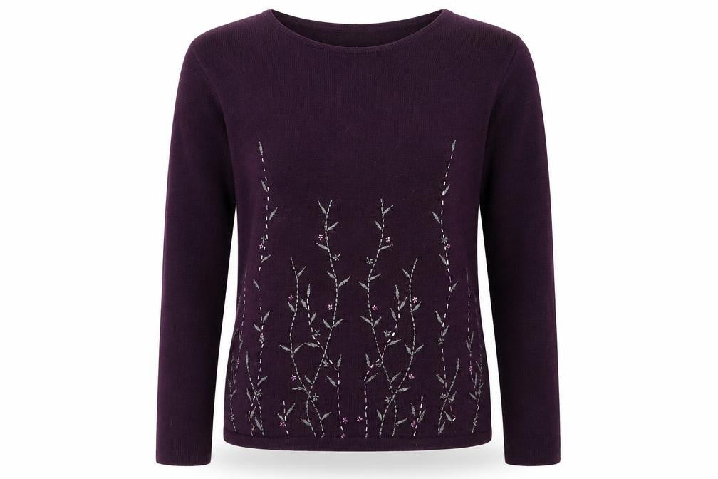 Womens UK Size S Sky Designs Purple Pullover Jumper
