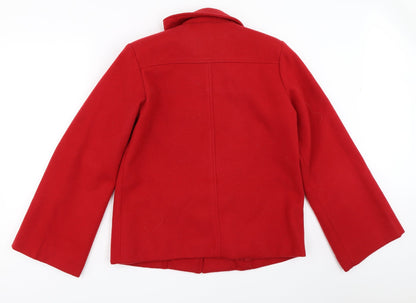Womens UK Size 12 Katherine Hammond Red Overcoat