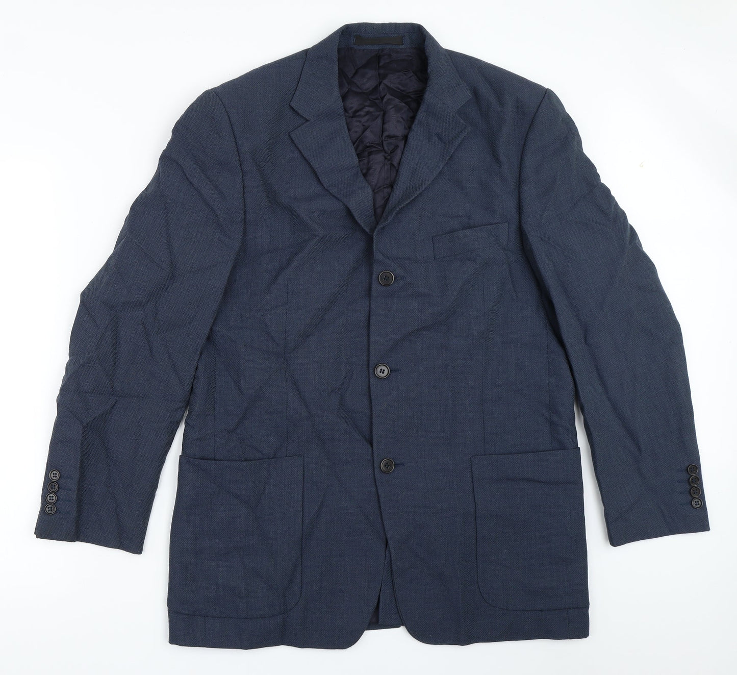 Mens UK Size 40 Marks and Spencer Regular Blue Suit Jacket