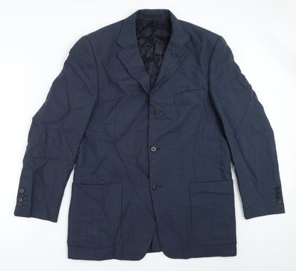 Mens UK Size 40 Marks and Spencer Regular Blue Suit Jacket
