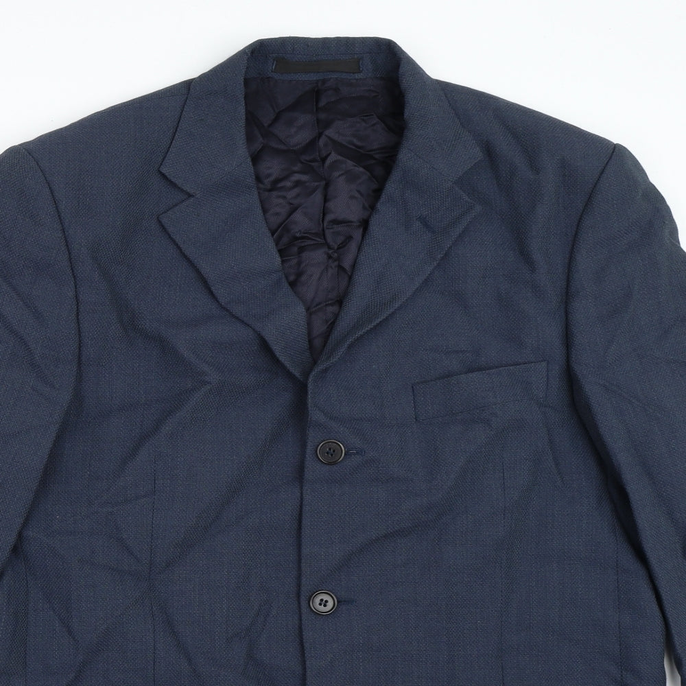 Mens UK Size 40 Marks and Spencer Regular Blue Suit Jacket