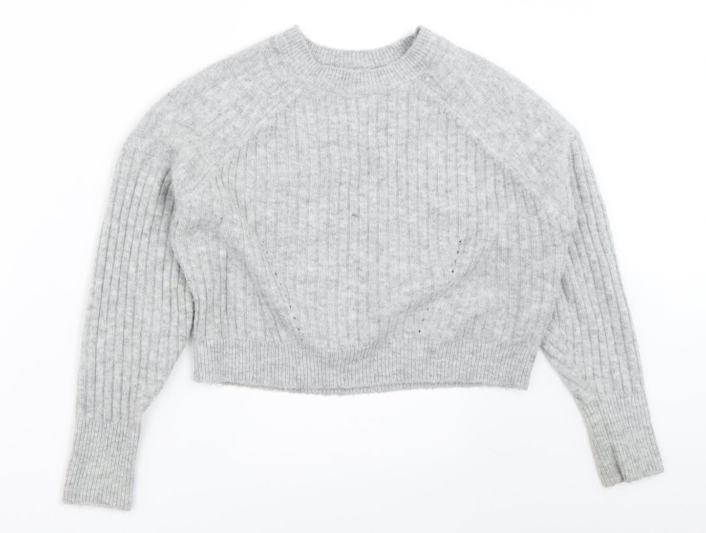 Womens UK Size 4 Topshop Grey Pullover Jumper