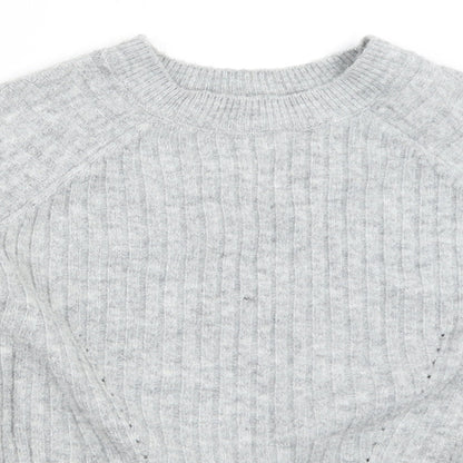 Womens UK Size 4 Topshop Grey Pullover Jumper