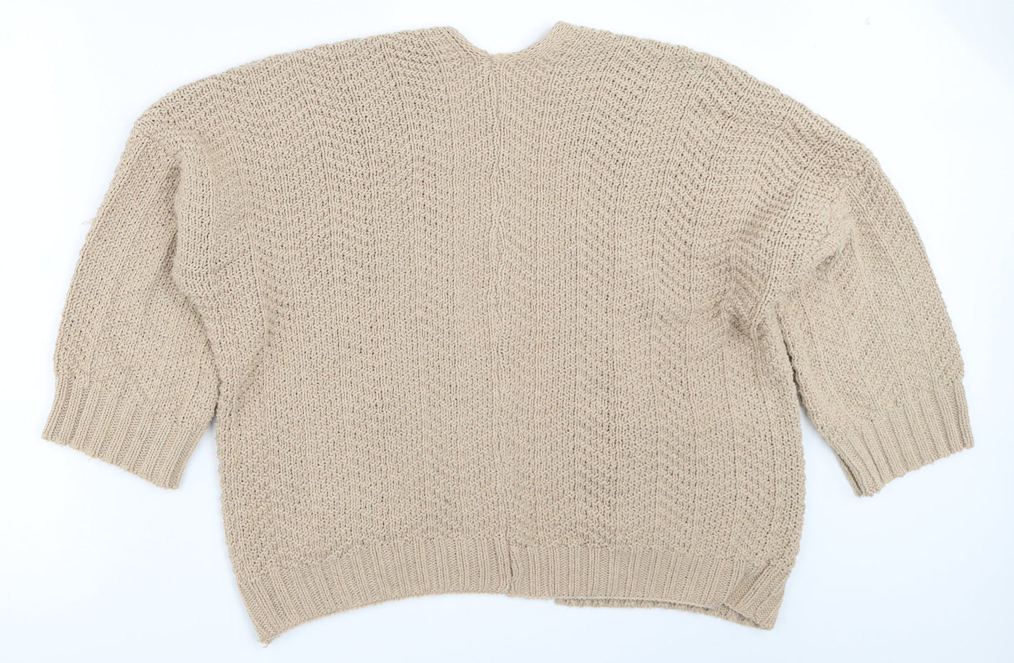 Womens UK Size M Preworn Beige Cardigan Jumper