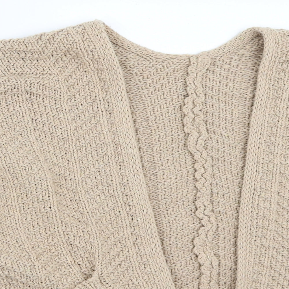 Womens UK Size M Preworn Beige Cardigan Jumper