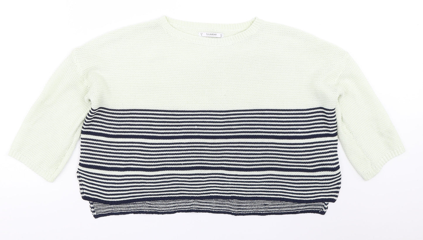 Womens UK Size S Pull&Bear Blue Pullover Jumper