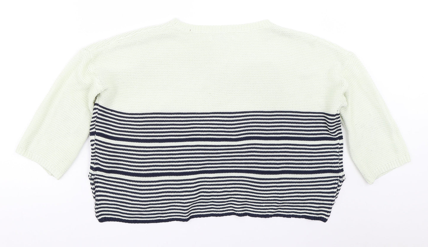 Womens UK Size S Pull&Bear Blue Pullover Jumper