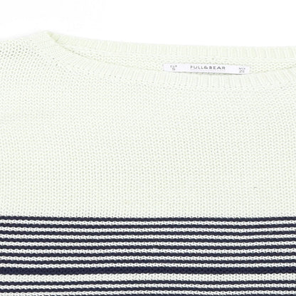 Womens UK Size S Pull&Bear Blue Pullover Jumper