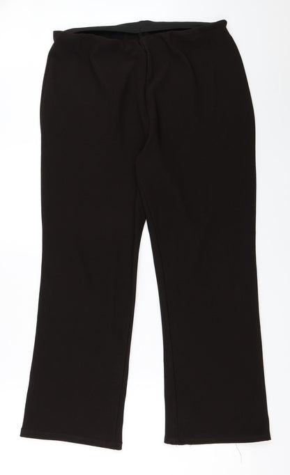 Womens UK Size 20 Preworn Regular Fit  Brown Trousers