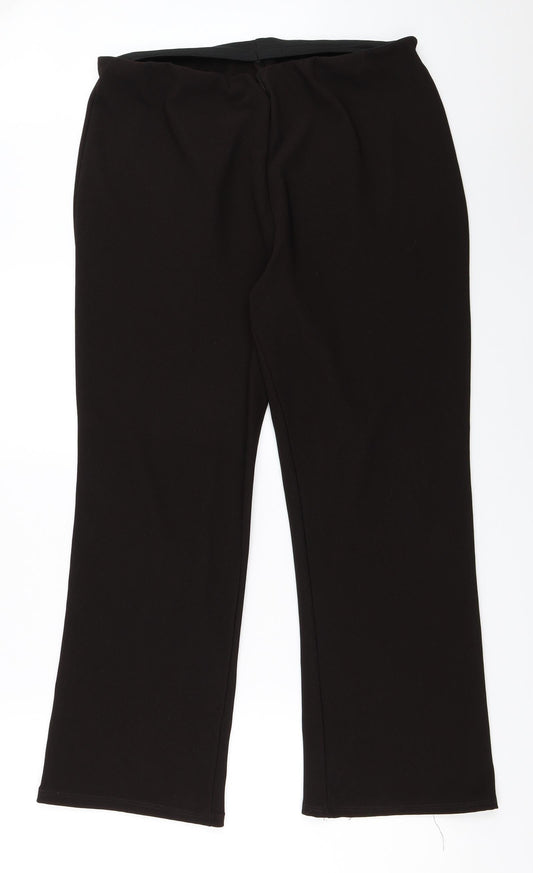 Womens UK Size 20 Preworn Regular Fit  Brown Trousers