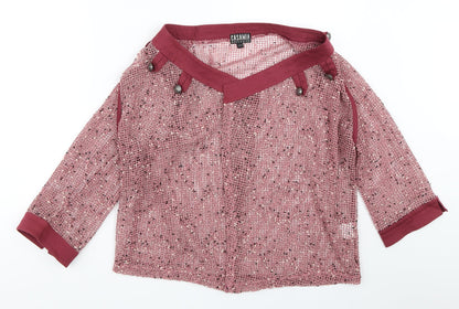 Womens UK Size S Casamia Pink Cardigan Jumper