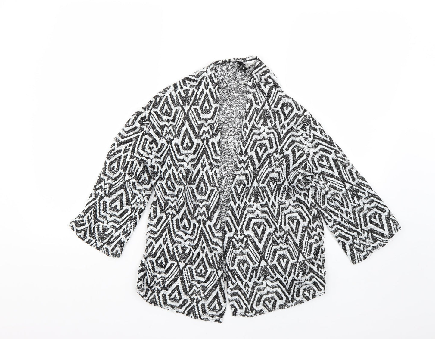 H&M Womens Multicoloured Geometric  Overcoat Jacket Size S