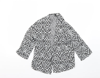 H&M Womens Multicoloured Geometric  Overcoat Jacket Size S