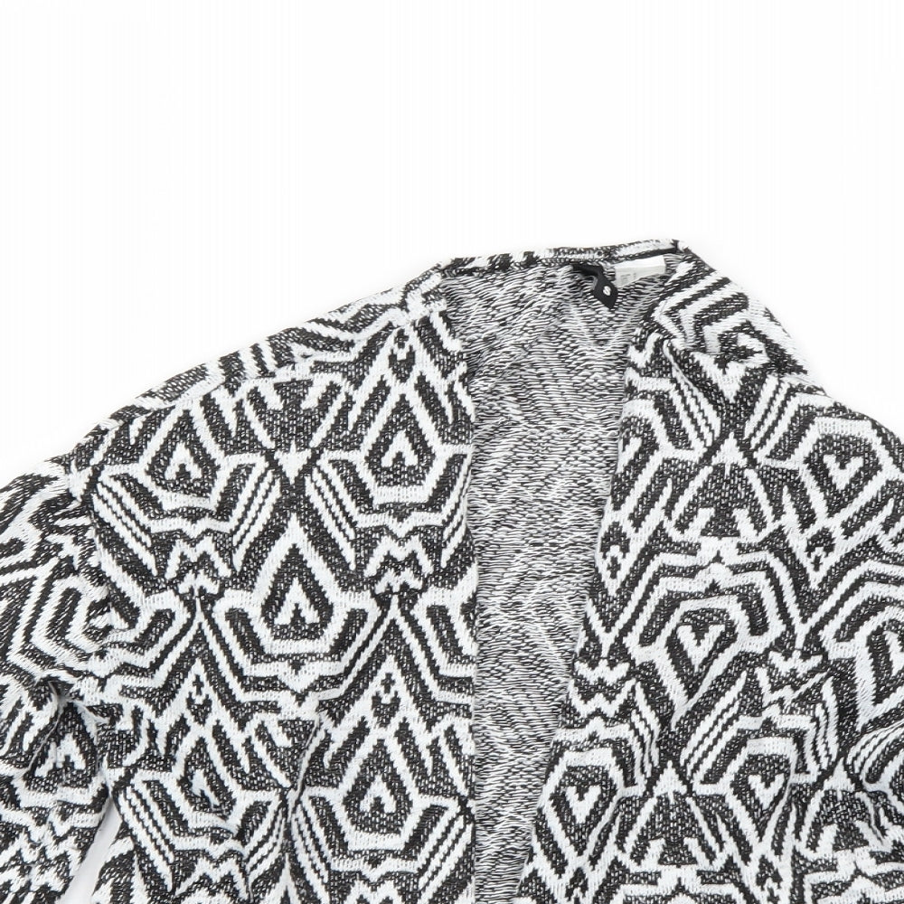 H&M Womens Multicoloured Geometric  Overcoat Jacket Size S