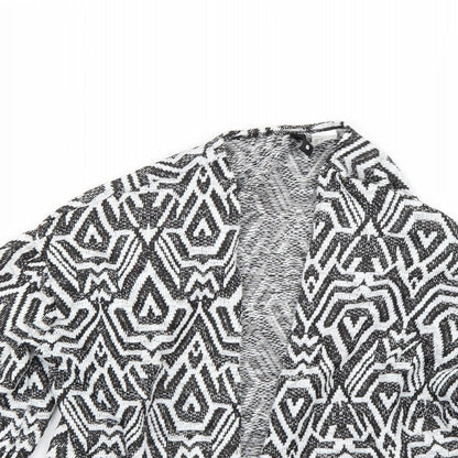 H&M Womens Multicoloured Geometric  Overcoat Jacket Size S