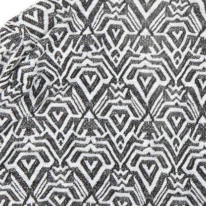 H&M Womens Multicoloured Geometric  Overcoat Jacket Size S