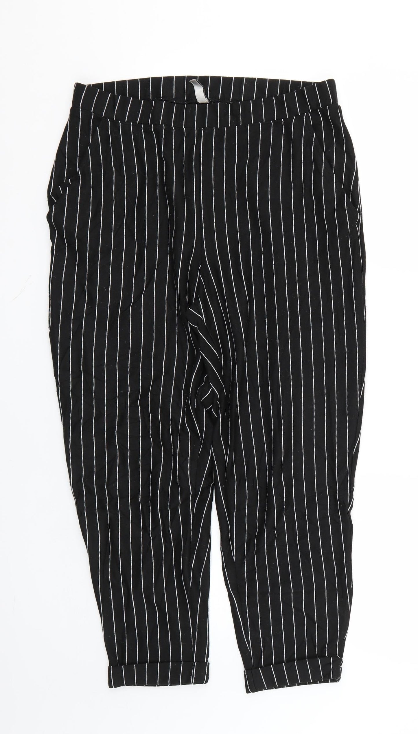 Womens UK Size M H&M Regular Fit  Black Trousers