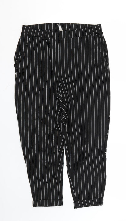 Womens UK Size M H&M Regular Fit  Black Trousers