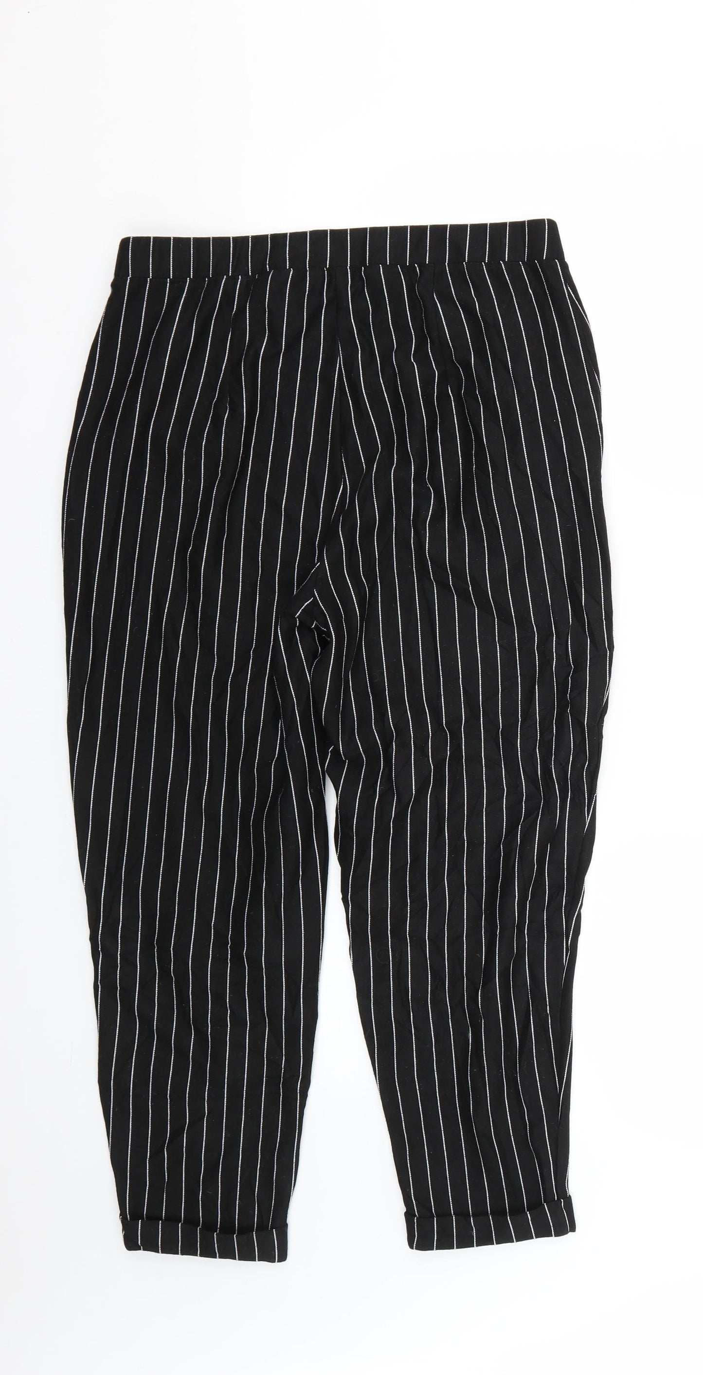 Womens UK Size M H&M Regular Fit  Black Trousers