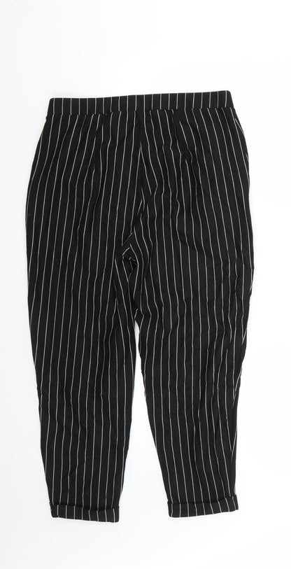 Womens UK Size M H&M Regular Fit  Black Trousers