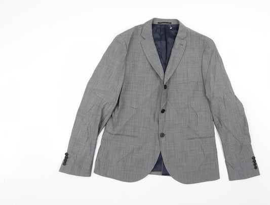 Mens UK Size  Topman Regular Grey Suit Jacket