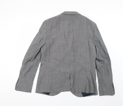 Mens UK Size  Topman Regular Grey Suit Jacket