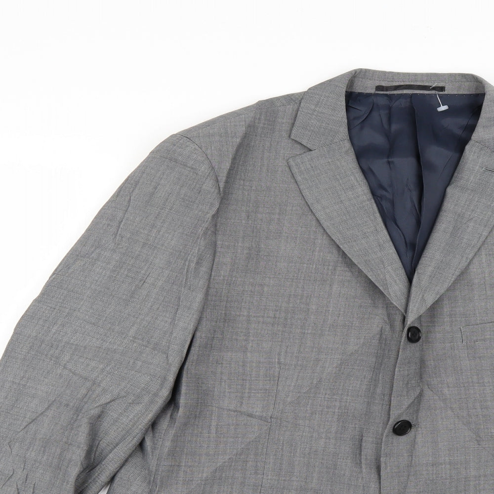 Mens UK Size  Topman Regular Grey Suit Jacket