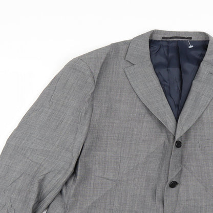 Mens UK Size  Topman Regular Grey Suit Jacket