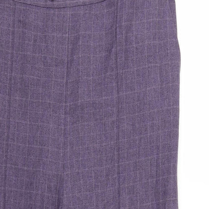 EWM Womens Purple Check  Trousers  Size 20 L23 in