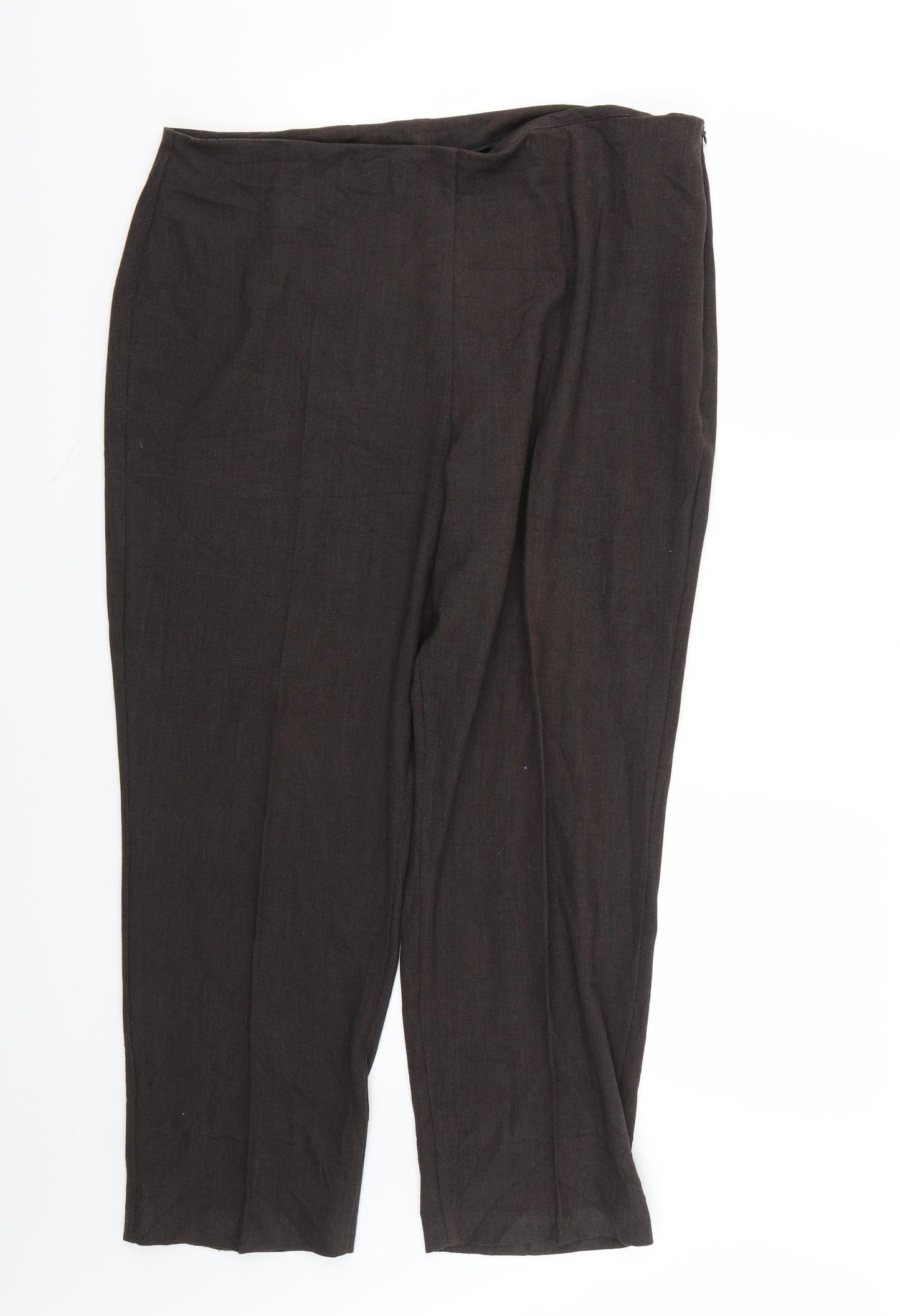Womens UK Size 18 Marks and Spencer Regular Fit  Brown Trousers