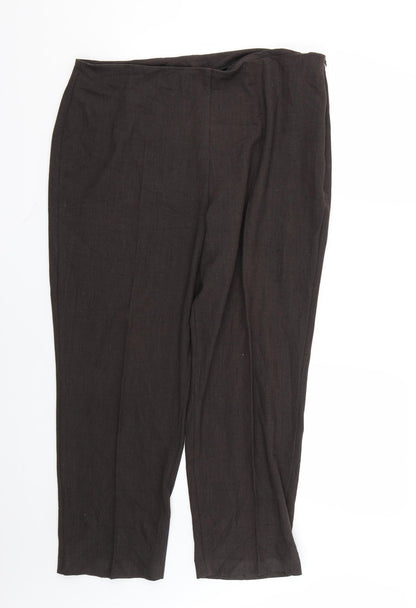 Womens UK Size 18 Marks and Spencer Regular Fit  Brown Trousers