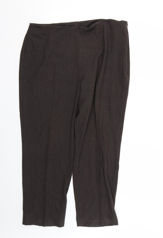Womens UK Size 18 Marks and Spencer Regular Fit  Brown Trousers