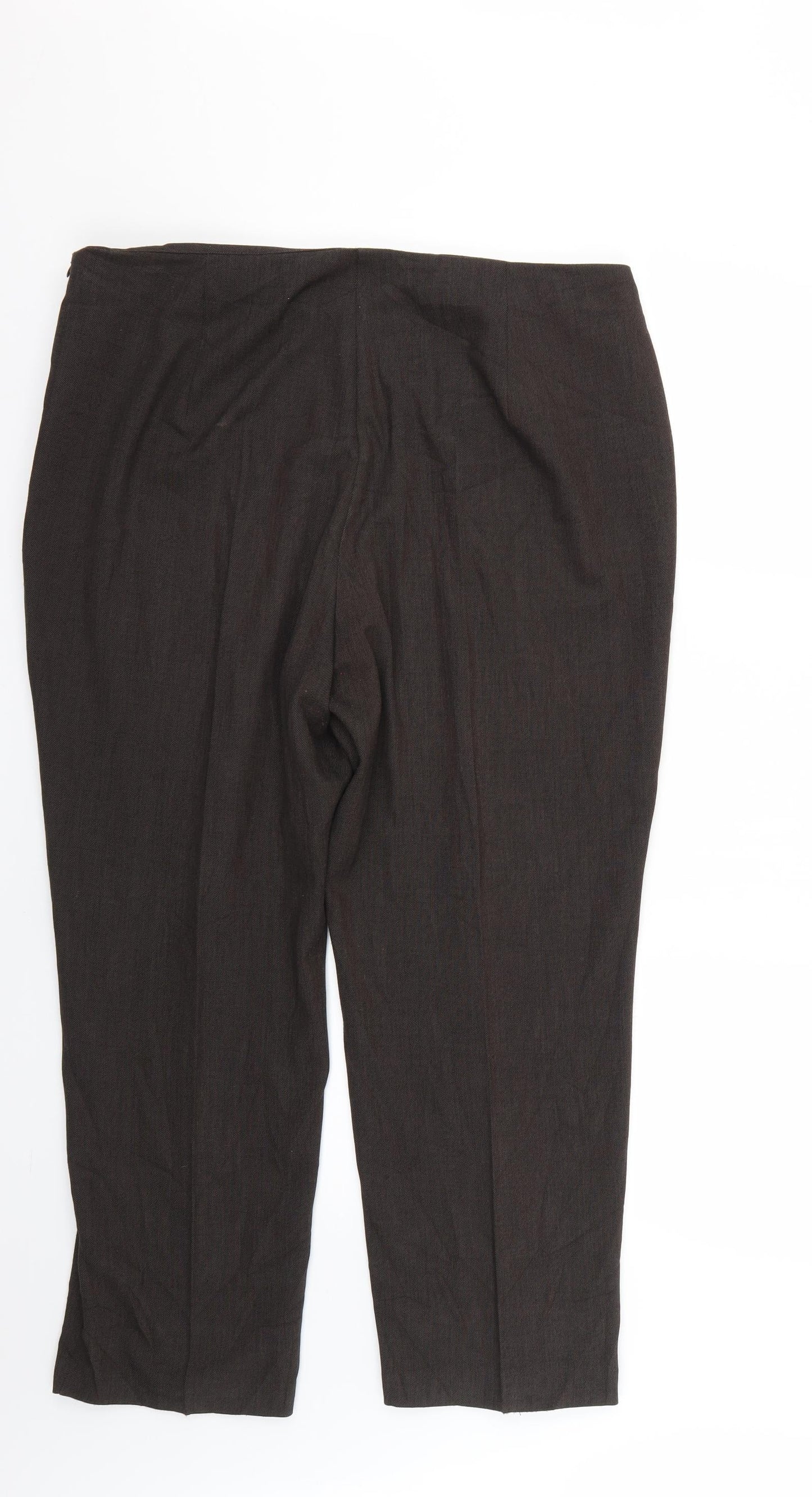 Womens UK Size 18 Marks and Spencer Regular Fit  Brown Trousers