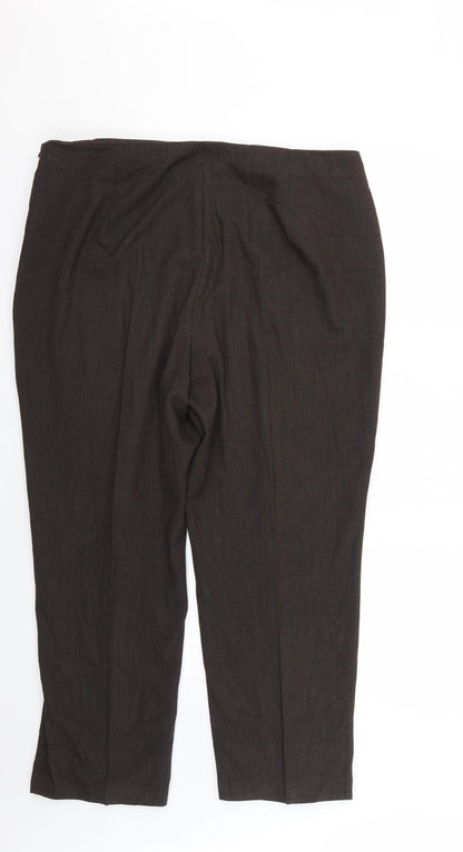 Womens UK Size 18 Marks and Spencer Regular Fit  Brown Trousers