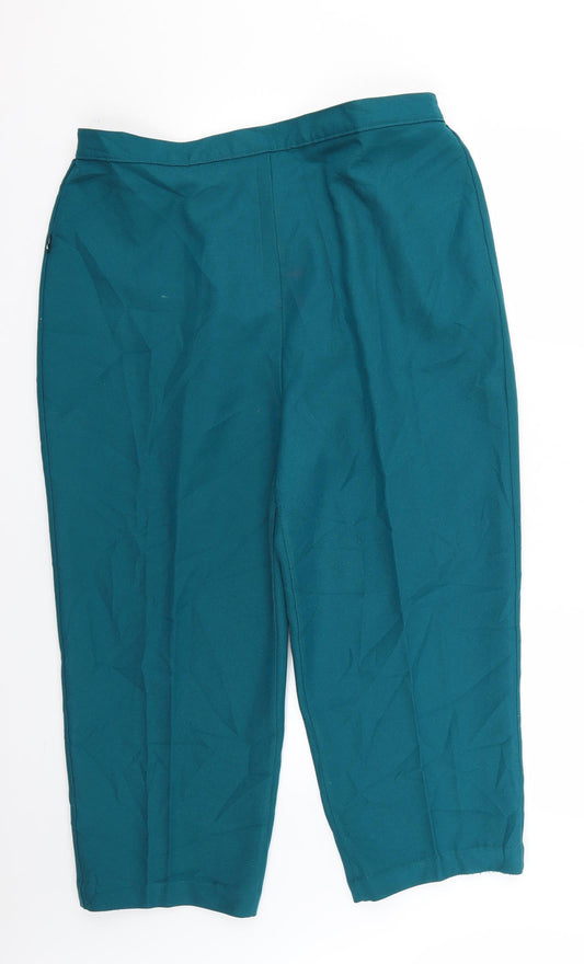 Womens UK Size 22 slimma Regular Fit  Green Trousers