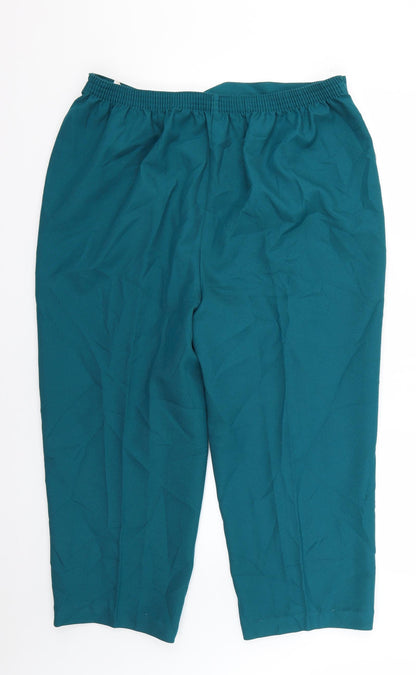 Womens UK Size 22 slimma Regular Fit  Green Trousers