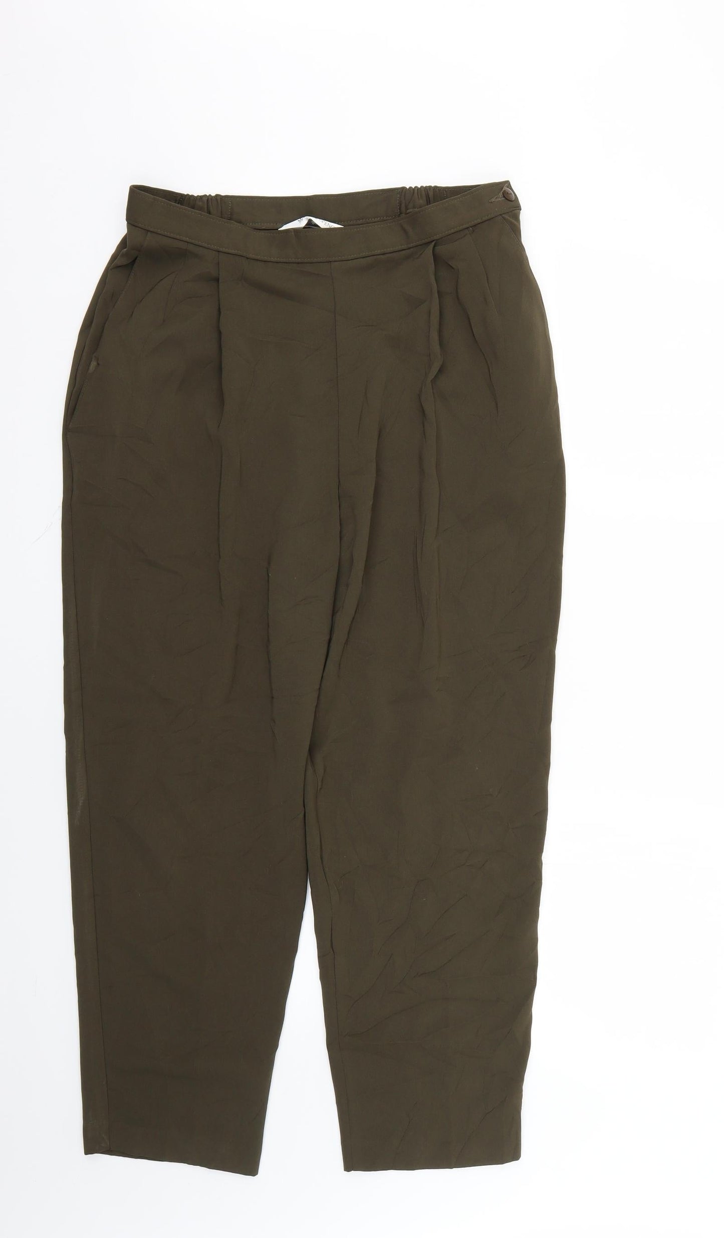 Womens UK Size 16 Marks and Spencer Regular Fit  Green Trousers