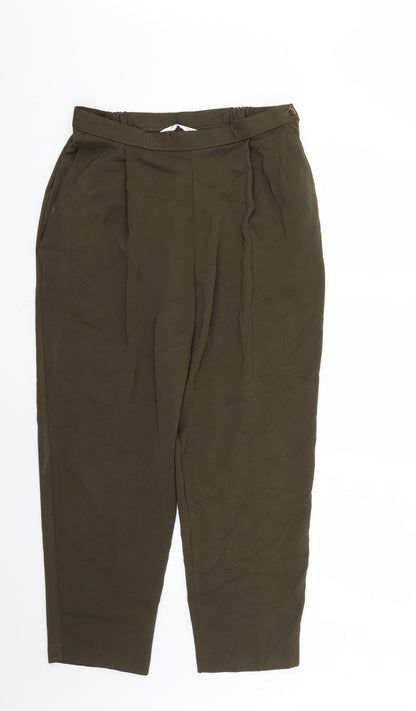 Womens UK Size 16 Marks and Spencer Regular Fit  Green Trousers