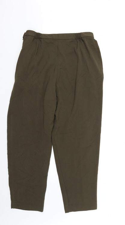 Womens UK Size 16 Marks and Spencer Regular Fit  Green Trousers