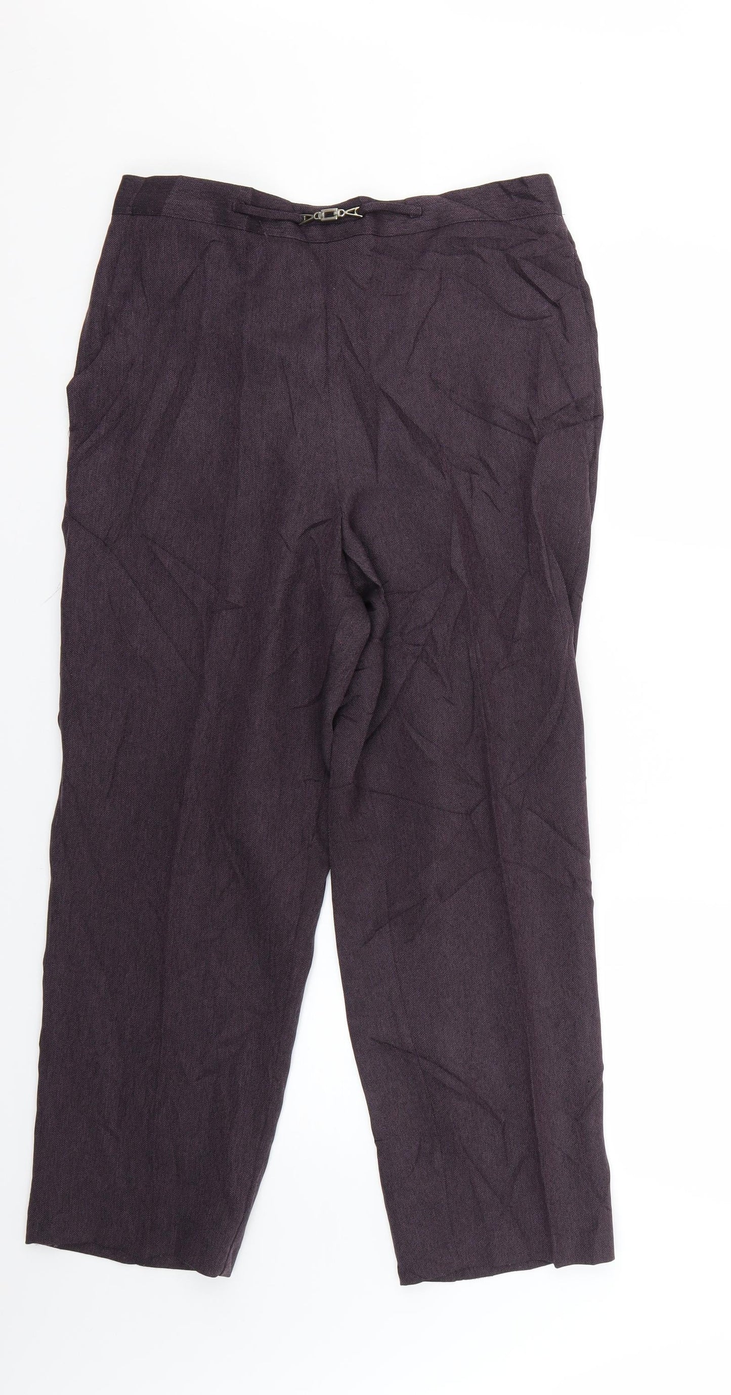 Womens UK Size 14 Classics Regular Fit  Purple Trousers