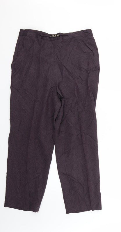 Womens UK Size 14 Classics Regular Fit  Purple Trousers