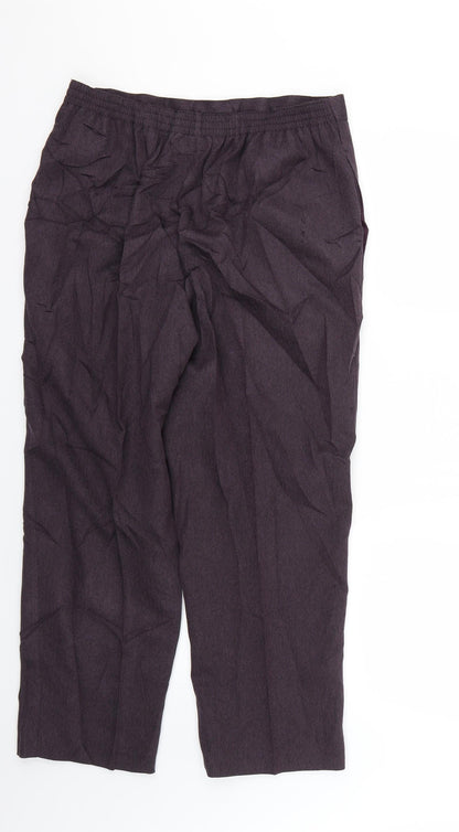 Womens UK Size 14 Classics Regular Fit  Purple Trousers