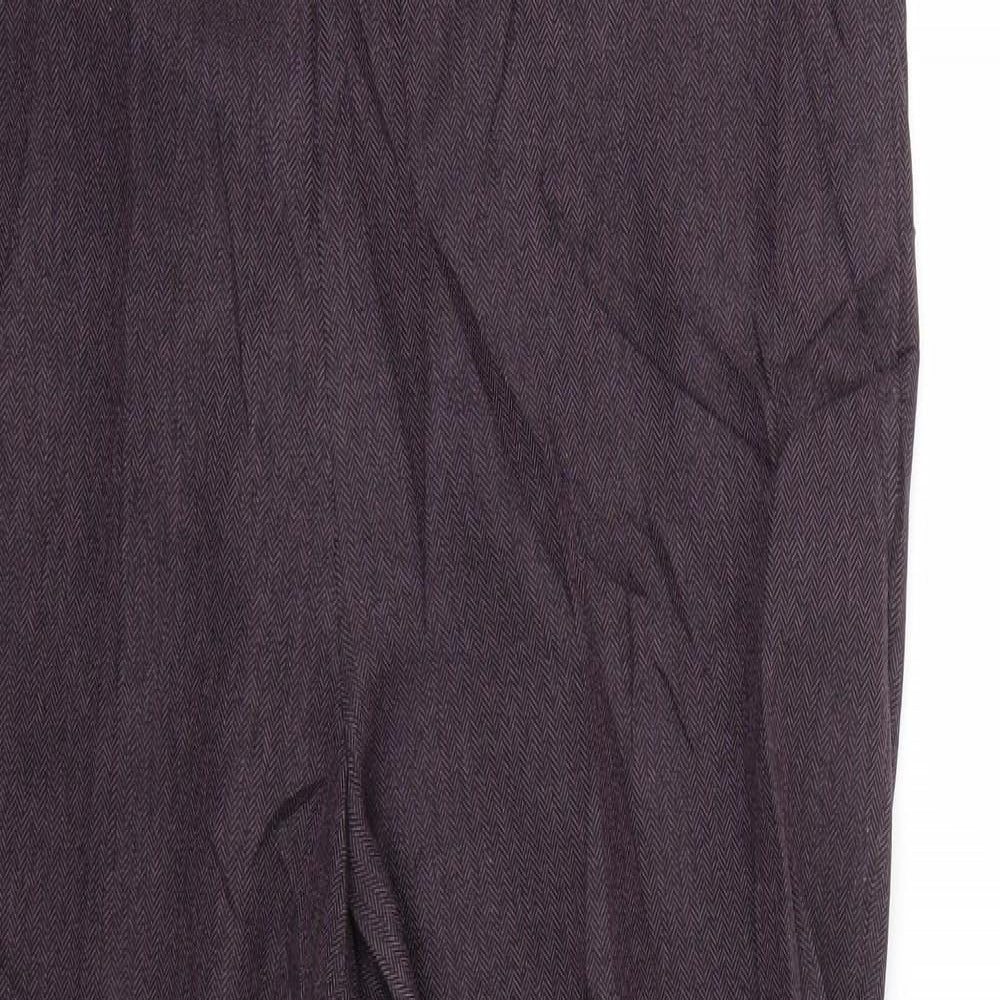 Womens UK Size 14 Classics Regular Fit  Purple Trousers