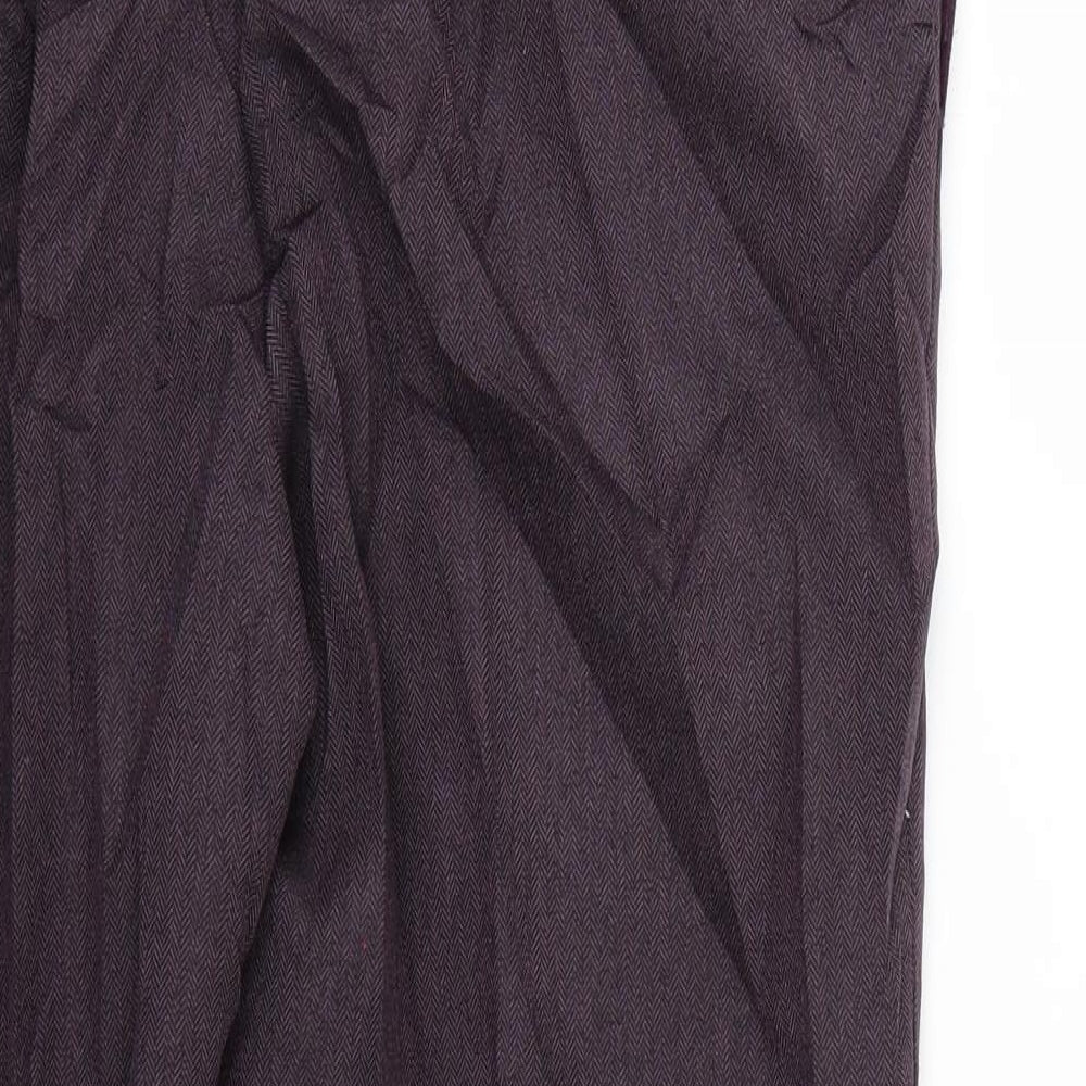Womens UK Size 14 Classics Regular Fit  Purple Trousers