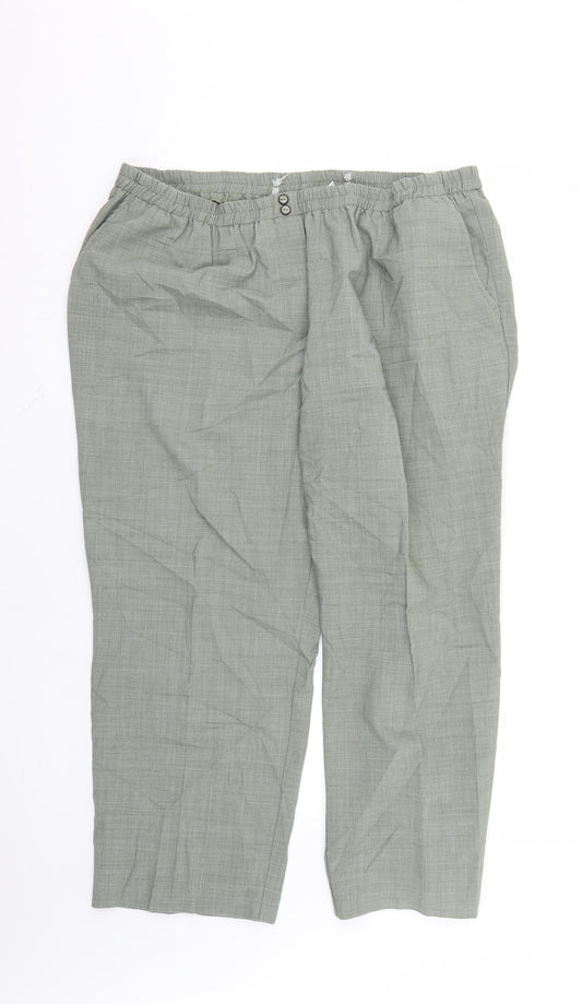 Womens UK Size  Preworn Regular Fit  Green Trousers