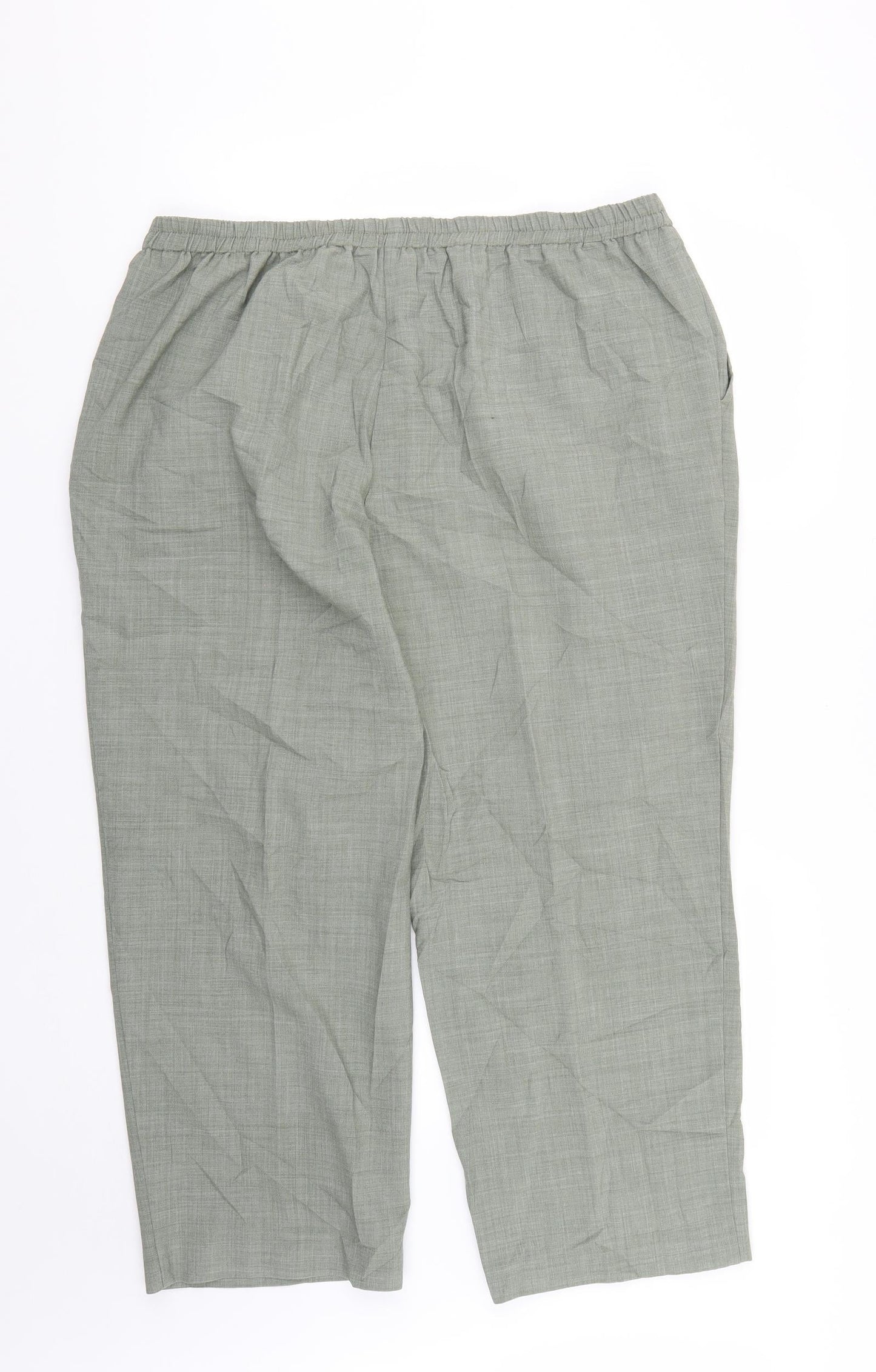 Womens UK Size  Preworn Regular Fit  Green Trousers