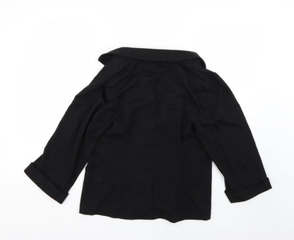 New Look Womens Black   Overcoat Coat Size 16