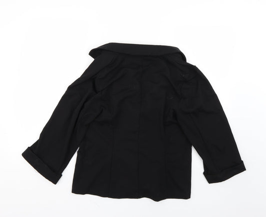 New Look Womens Black   Overcoat Coat Size 16